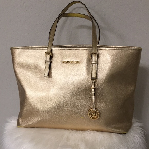 Michael Kors Handbags - Michael Kors Gold Tote